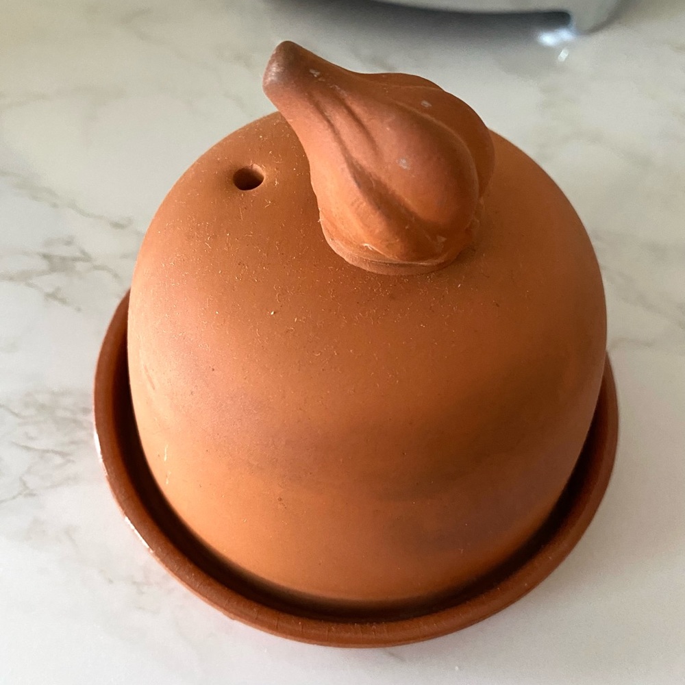 🧄🧄🧄VINTAGE TERRACOTTA GARLIC 🧄 keeper CONTAINER